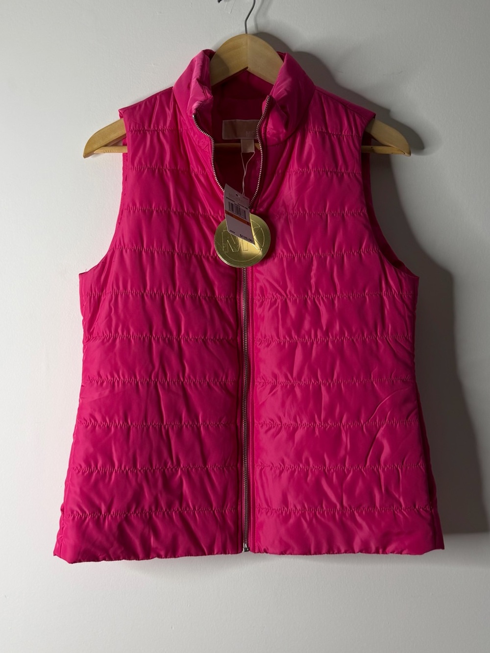 MICHAEL Michael Kors Hot Pink Quilted Puffer Vest